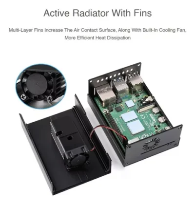 Case De Aluminio Para Raspberry Pi 4, - Imagen 4